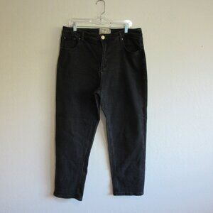 FASHION BRAND COMPANY Black 1X Curve Straight Leg Denim Jeans
